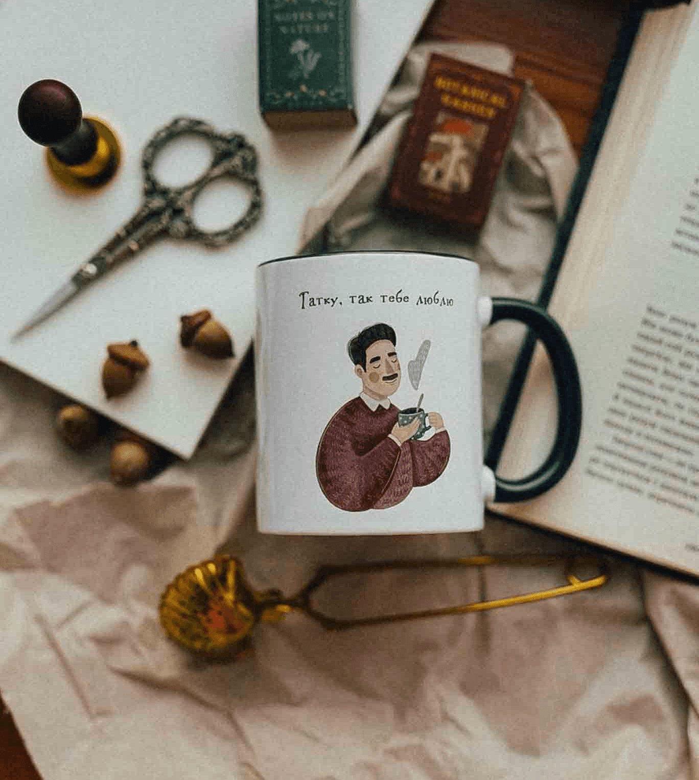 Керамічна чашка "Татку, так тебе люблю"