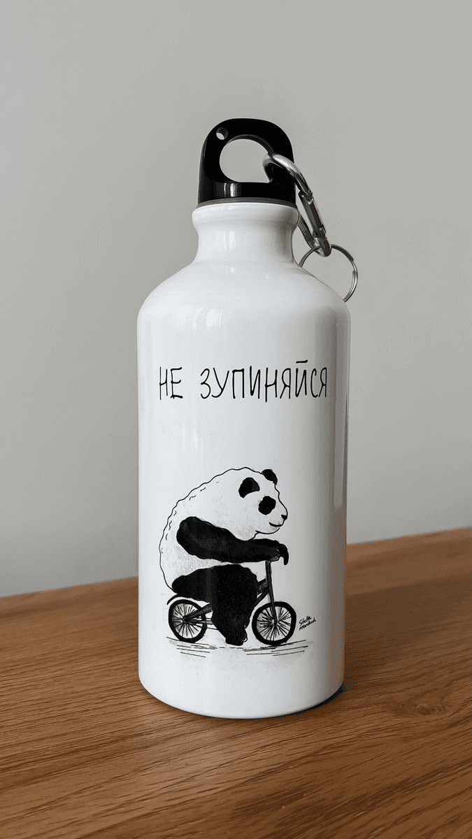 Металева фляга для води "Не зупиняйся"