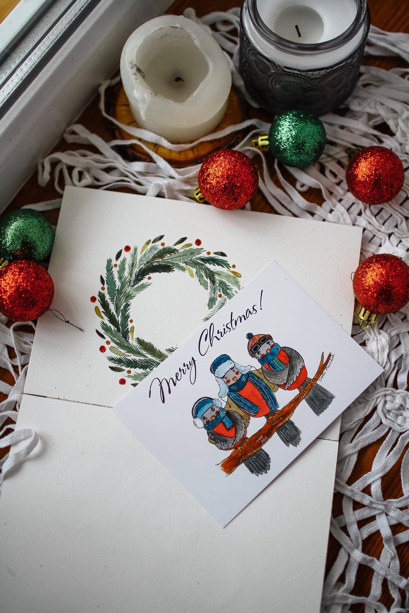 Листівка "Merry Christmas" (снігурі)